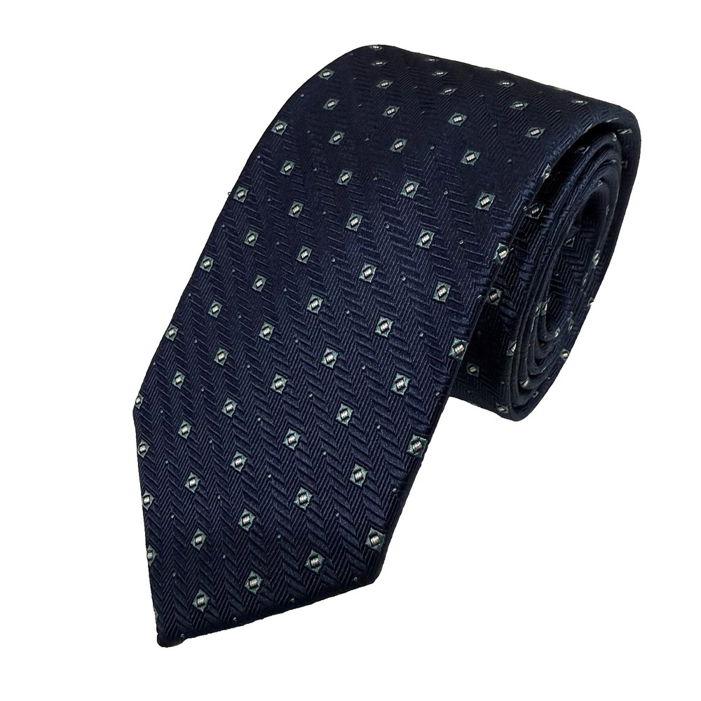 Silk Jos A Bank Reserve Blue Jacquard Necktie Neck Tie Men 58" Woven Office